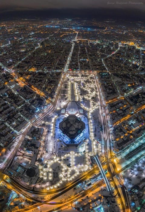 Night, Bird's eye view, City view, Location