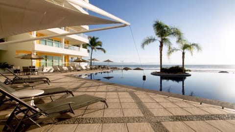 Patio, Pool view, Sea view