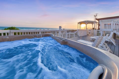 Hot Tub, Sunrise, Sunset, sunbed