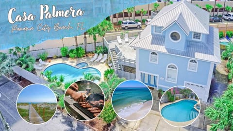 Property building, Day, Bird's eye view, Text overlay, Pool view, Swimming pool