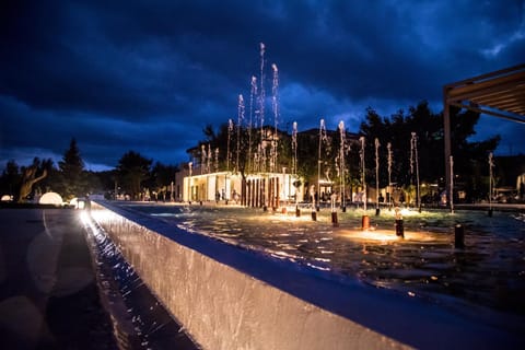 Night, Decorative detail, Pool view, Swimming pool
