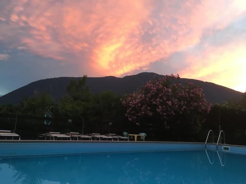 Swimming pool, Sunset