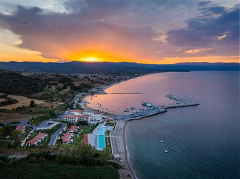 Property building, Bird's eye view, Beach, Sunset