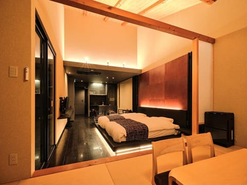 Bed, Living room, Bedroom