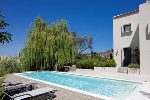 Patio, Facade/entrance, Garden, Garden, Mountain view, Swimming pool, Swimming pool, Family