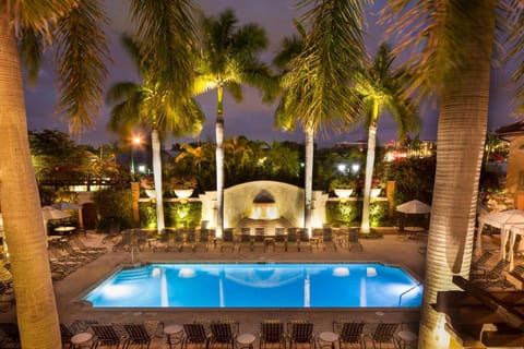 Swimming pool, Swimming pool, Sunset