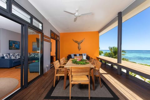 Patio, Day, View (from property/room), Balcony/Terrace, Balcony/Terrace, Seating area, Dining area, Beach, Evening entertainment, Sea view, fireplace