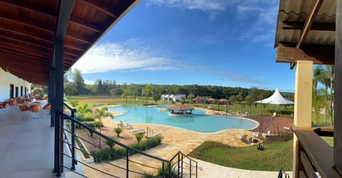 Property building, Day, Natural landscape, Garden, Garden view, Pool view, Swimming pool, sunbed