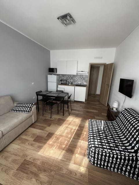 Living room, kitchen