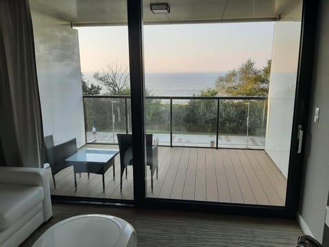 View (from property/room), Balcony/Terrace, Beach, Bedroom, Sea view, Sunset