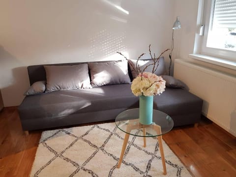 Living room, Seating area, Quiet street view