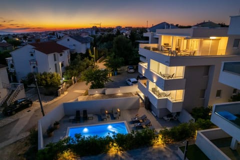 Property building, Neighbourhood, Sunset