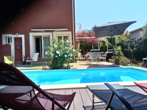 Patio, Garden, Pool view