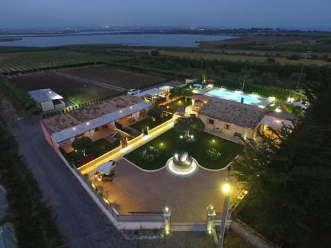 Night, Natural landscape, Bird's eye view, Swimming pool