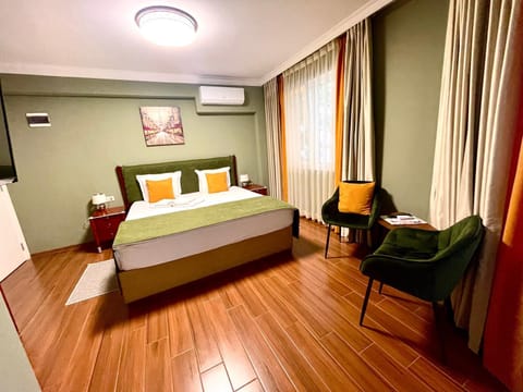 Bed, Photo of the whole room, Seating area, Bedroom, air conditioner