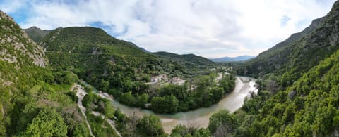 Nearby landmark, Natural landscape, Bird's eye view, Mountain view, River view