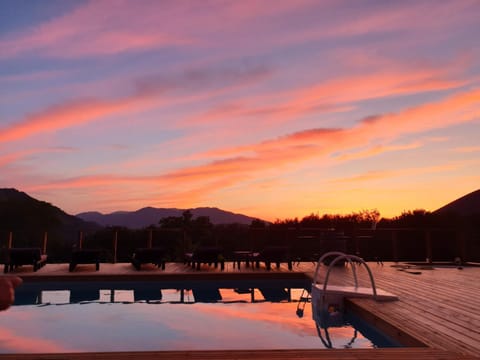 Balcony/Terrace, Swimming pool, Sunset