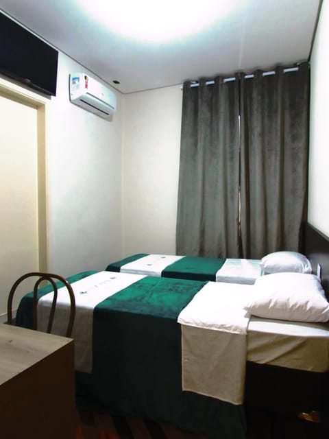 Bed, Photo of the whole room, Bedroom, towels, air conditioner
