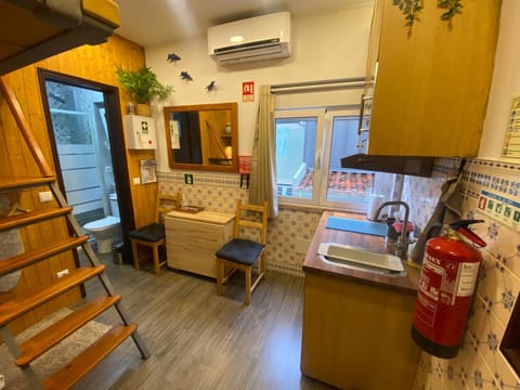 Kitchen or kitchenette, Living room, Dining area, kitchen, air conditioner