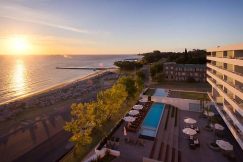 Pool view, Swimming pool, Sunset