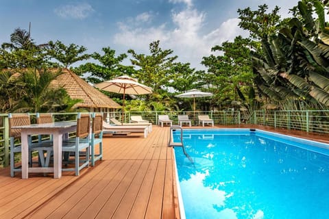 Garden, Garden view, Pool view, Swimming pool, sunbed