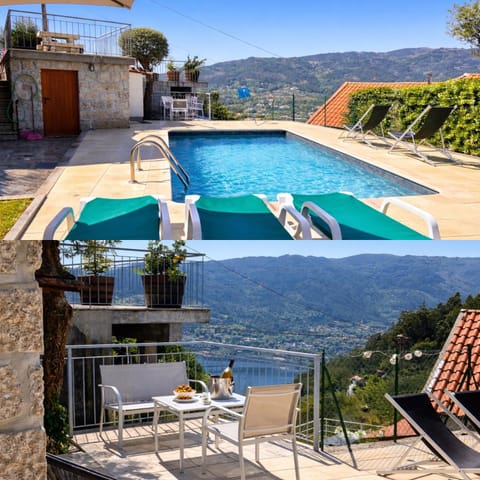 Patio, Natural landscape, Mountain view, Pool view, Swimming pool, sunbed