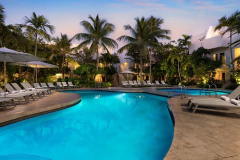 Swimming pool, Sunset