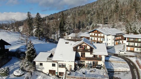 Property building, Bird's eye view, Winter