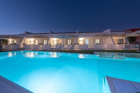 Property building, Night, Pool view, Swimming pool