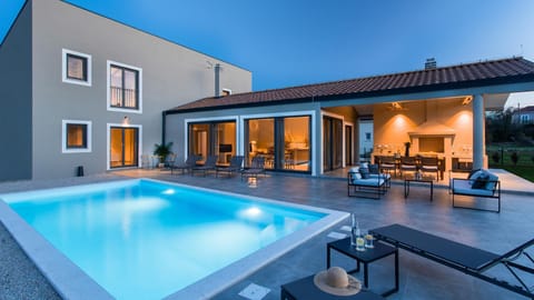 Property building, Swimming pool, Swimming pool, Sunset