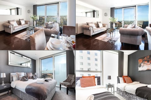 2 Bedroom 2 Bathroom Apartment in Central Milton Keynes with Free Parking and Smart TV - Contractors, Relocation, Business Travellers Apartment in Milton Keynes