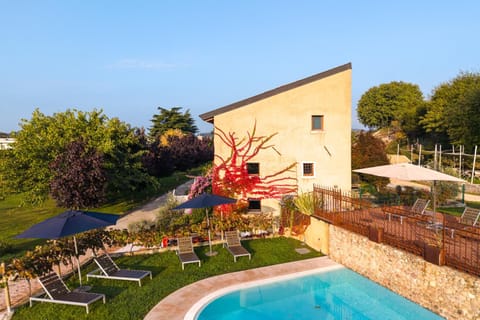 Property building, Garden, Swimming pool, sunbed