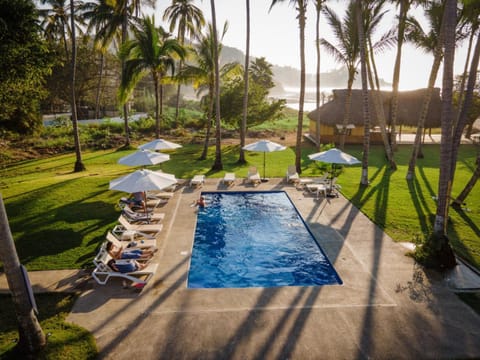 Day, Natural landscape, Garden, Garden view, Pool view, Sea view, Swimming pool, Sunset, sunbed