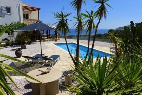 Patio, Natural landscape, Garden, Pool view, Sea view, Swimming pool, Swimming pool, sunbed