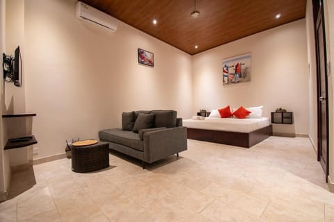 Bed, TV and multimedia, Living room, Photo of the whole room, air conditioner