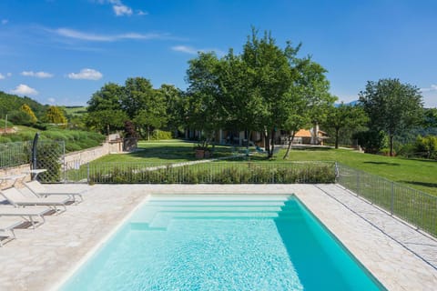 Natural landscape, Garden, Garden view, Pool view, Swimming pool, sunbed