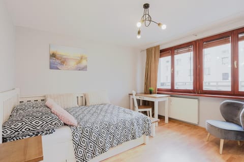 Bed, Living room, Photo of the whole room, Seating area, Bedroom