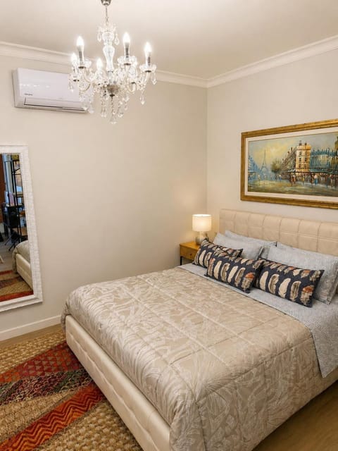 Bed, air conditioner