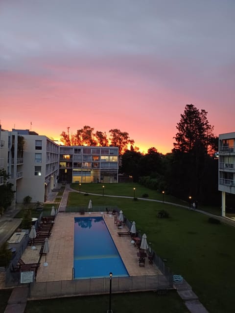 Pool view, Sunset