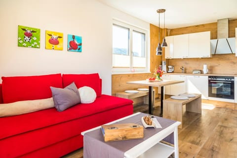 Living room, kitchen