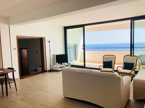 Living room, Seating area, Sea view