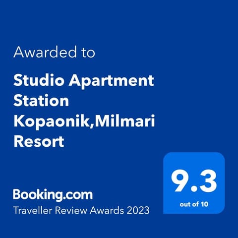 Studio Apartment Station Kopaonik,Milmari Resort Apartment in Serbia