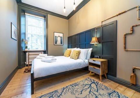 Bed, Decorative detail, Bedroom