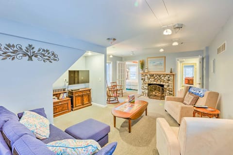 Elegant Stone Cottage Steps to Crystal Lake Beach House in Beulah