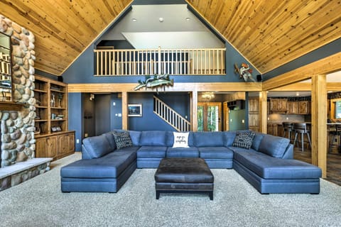 Swim, Hike, Relax Lakefront Hayward Home with Deck! House in Wisconsin