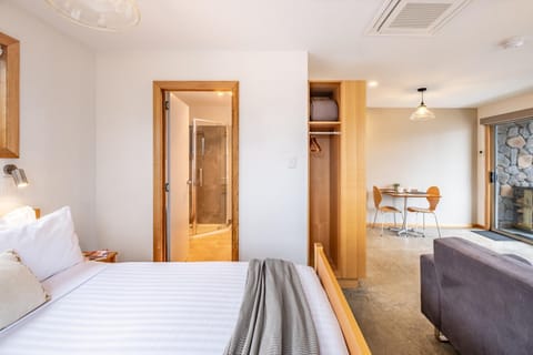 Bed, Bathroom, Seating area, Dining area, wardrobe