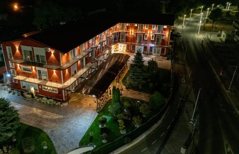 Property building, Night, Bird's eye view, Street view, Location