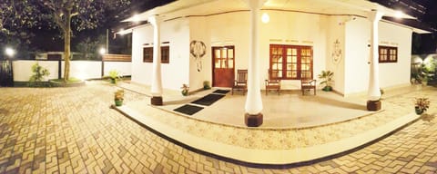 Property building, Patio, Facade/entrance, Night, Garden, Garden view