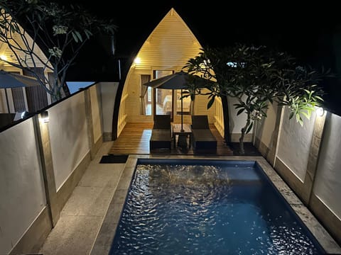 Night, Natural landscape, Pool view, Swimming pool