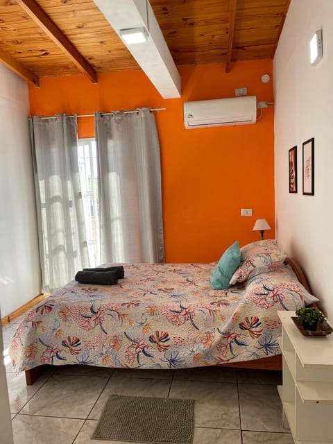 Bed, Photo of the whole room, Bedroom, towels, air conditioner